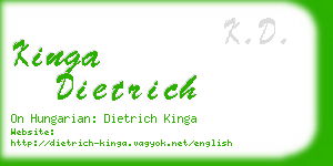 kinga dietrich business card